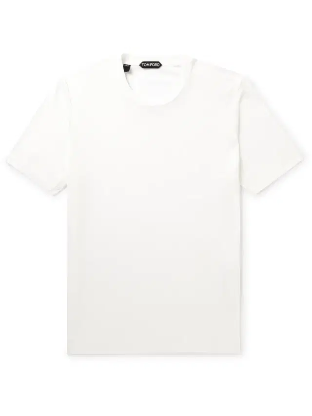 Placed Rib Slim-Fit Lyocell and Cotton-Blend T-Shirt - Men