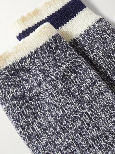 Beams Plus Rag Pack of Two Striped Ribbed Cotton-Blend Socks - Men | Thumbnail 2 Beams Plus Rag Pack of Two Striped Ribbed Cotton-Blend Socks - Men | Thumbnail 2