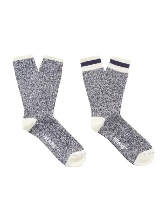Beams Plus Rag Pack of Two Striped Ribbed Cotton-Blend Socks - Men