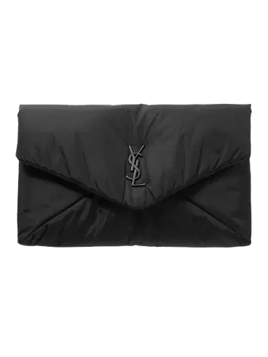 Saint Laurent Cassandre Logo-Appliquéd Padded Shell Pouch - Men | Thumbnail 1 Saint Laurent Cassandre Logo-Appliquéd Padded Shell Pouch - Men | Thumbnail 1