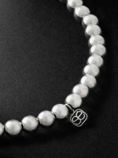 Sydney Evan Rhodium-Plated Diamond Beaded Bracelet - Men | Thumbnail 3