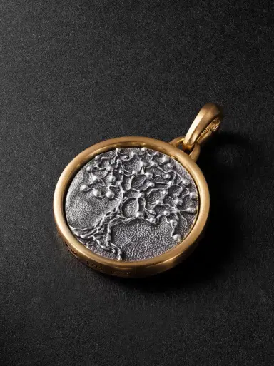 David Yurman Life and Death 18-Karat Gold and Sterling Silver Pendant - Men | Thumbnail 1 David Yurman Life and Death 18-Karat Gold and Sterling Silver Pendant - Men | Thumbnail 1