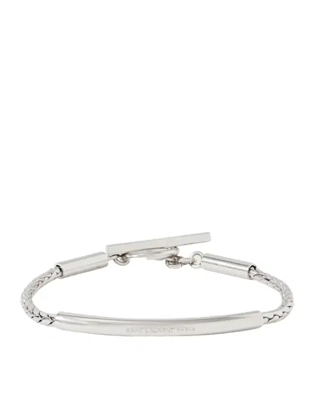 Logo-Engraved Silver-Tone Chain Bracelet - Men