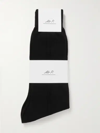 MR P. Ribbed Cotton Socks - Men | Thumbnail 3