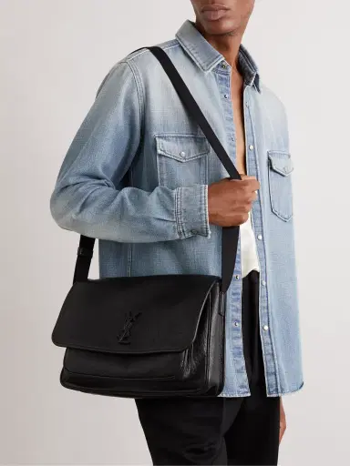 Saint Laurent Niki Textured-Leather Messenger Bag - Men | Thumbnail 2 Saint Laurent Niki Textured-Leather Messenger Bag - Men | Thumbnail 2