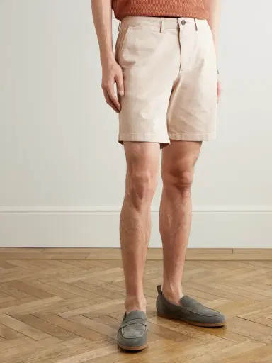 MR P. Straight-Leg Garment-Dyed Cotton-Blend Twill Bermuda Shorts - Men | Thumbnail 3