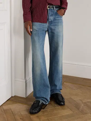 Saint Laurent Le Loafer Monogram Logo-Appliquéd Leather Penny Loafers - Men | Thumbnail 2 Saint Laurent Le Loafer Monogram Logo-Appliquéd Leather Penny Loafers - Men | Thumbnail 2