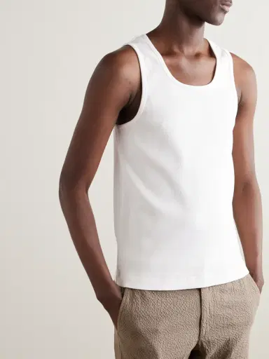 MR P. Ribbed Stretch-Cotton Jersey Tank Top - Men | Thumbnail 3