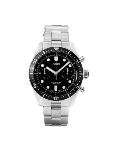 ORIS Divers Sixty-Five Automatic Chronograph Stainless Steel Watch, Ref. 01 771 7791 4054-07 8 20 18 - Men | Thumbnail 1 ORIS Divers Sixty-Five Automatic Chronograph Stainless Steel Watch, Ref. 01 771 7791 4054-07 8 20 18 - Men | Thumbnail 1