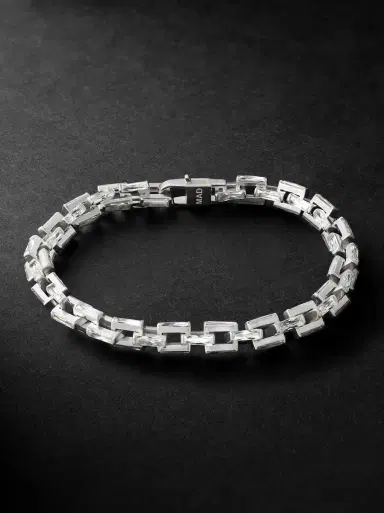 MAD Hatton Labs Infinity Sterling Silver Cubic Zirconia Chain Bracelet - Men | Thumbnail 1