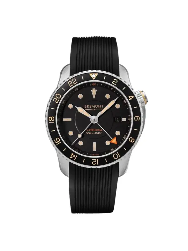 Bremont Supermarine S502 Automatic GMT Stainless Steel Watch, Ref. S502-BK-R-S - Men