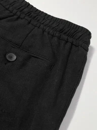 MR P. Tapered Linen Drawstring Cargo Trousers - Men | Thumbnail 4