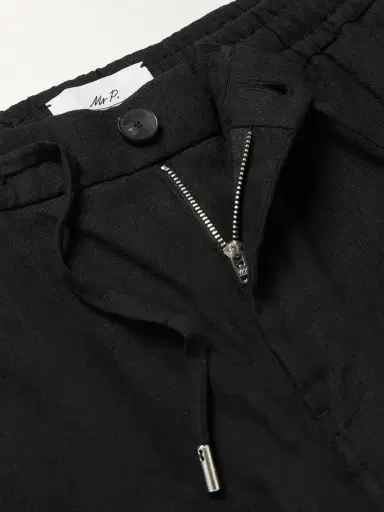 MR P. Tapered Linen Drawstring Cargo Trousers - Men | Thumbnail 5