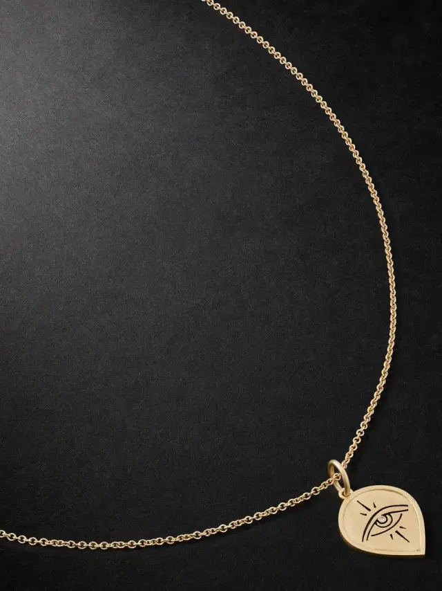 Jacquie Aiche Eye Burst 14-Karat Gold Diamond Pendant Necklace - Men