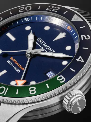 Bremont The Supermarine S302 JET Automatic GMT Stainless Steel Watch, Ref. S302-BLGN-R-S - Men | Thumbnail 5 Bremont The Supermarine S302 JET Automatic GMT Stainless Steel Watch, Ref. S302-BLGN-R-S - Men | Thumbnail 5