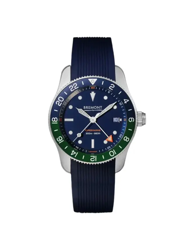 Bremont The Supermarine S302 JET Automatic GMT Stainless Steel Watch, Ref. S302-BLGN-R-S - Men