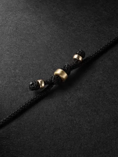 Jacquie Aiche Thunderbird 14-Karat Gold, Enamel and Cord Pendant Necklace - Men | Thumbnail 3 Jacquie Aiche Thunderbird 14-Karat Gold, Enamel and Cord Pendant Necklace - Men | Thumbnail 3