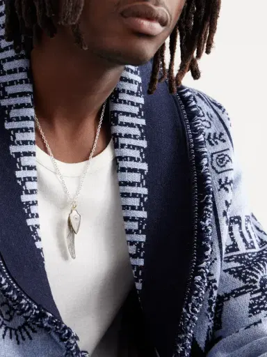Jacquie Aiche Sterling Silver, 14-Karat Gold and Diamond Pendant Necklace - Men | Thumbnail 2