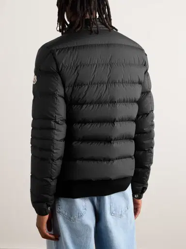 Moncler Grosgrain-Trimmed Logo-Appliquéd Quilted Shell Down Jacket - Men | Thumbnail 3 Moncler Grosgrain-Trimmed Logo-Appliquéd Quilted Shell Down Jacket - Men | Thumbnail 3