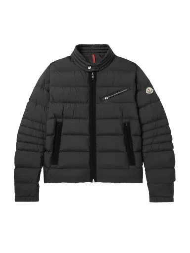 Moncler Grosgrain-Trimmed Logo-Appliquéd Quilted Shell Down Jacket - Men | Thumbnail 1 Moncler Grosgrain-Trimmed Logo-Appliquéd Quilted Shell Down Jacket - Men | Thumbnail 1
