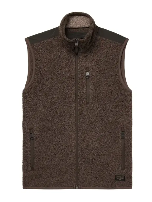Shell-Trimmed Bouclé Gilet - Men