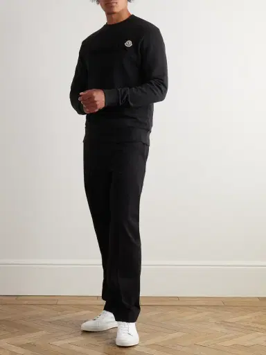 Moncler Appliquéd Logo-Flocked Cotton-Jersey Sweatshirt - Men | Thumbnail 2