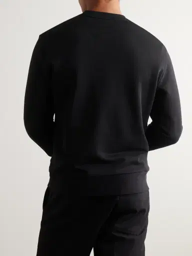 Moncler Appliquéd Logo-Flocked Cotton-Jersey Sweatshirt - Men | Thumbnail 3
