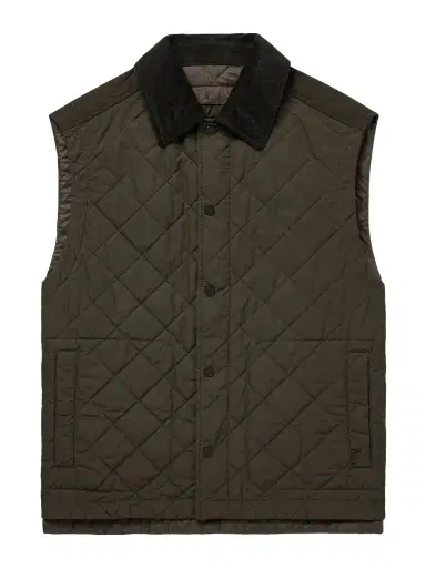 Purdey Cotton Corduroy-Trimmed Padded Quilted Shell Gilet - Men | Thumbnail 1 Purdey Cotton Corduroy-Trimmed Padded Quilted Shell Gilet - Men | Thumbnail 1