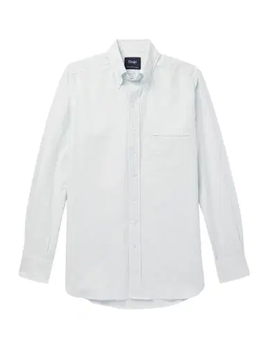 Drake's Button-Down Collar Striped Cotton Oxford Shirt - Men | Thumbnail 1