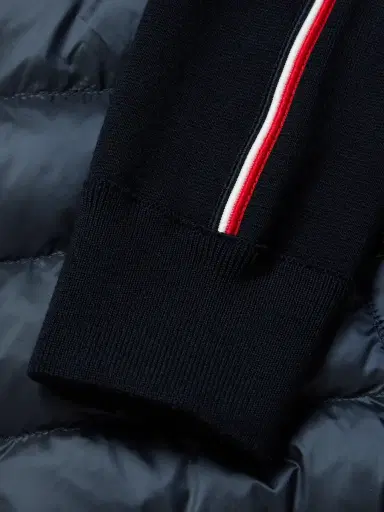 Moncler Logo-Appliquéd Virgin Wool and Quilted Shell Down Cardigan - Men | Thumbnail 5