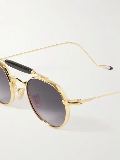 Jacques Marie Mage Dasan Round-Frame Gold-Tone Beta Titanium and Acetate Sunglasses - Men | Thumbnail 3