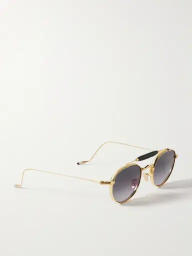 Jacques Marie Mage Dasan Round-Frame Gold-Tone Beta Titanium and Acetate Sunglasses - Men | Thumbnail 4
