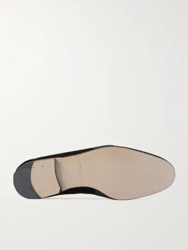 Manolo Blahnik Carlton Crystal-Embellished Grosgrain-Trimmed Velvet Loafers - Men | Thumbnail 3 Manolo Blahnik Carlton Crystal-Embellished Grosgrain-Trimmed Velvet Loafers - Men | Thumbnail 3