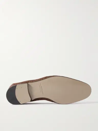 Manolo Blahnik Mario Leather-Trimmed Raffia Loafers - Men | Thumbnail 3 Manolo Blahnik Mario Leather-Trimmed Raffia Loafers - Men | Thumbnail 3
