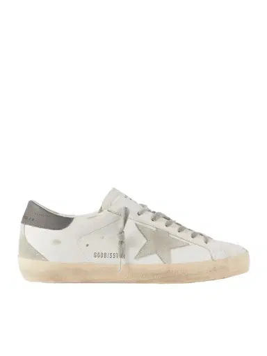 Golden Goose Super-Star Distressed Suede-Trimmed Leather Sneakers - Men | Thumbnail 1