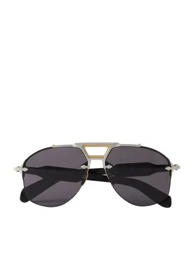 Jacques Marie Mage Alta Aviator-Style Silver, Gold-Tone and Acetate Sunglasses - Men | Thumbnail 1