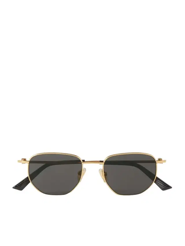 Round-Frame Gold-Tone Sunglasses - Men