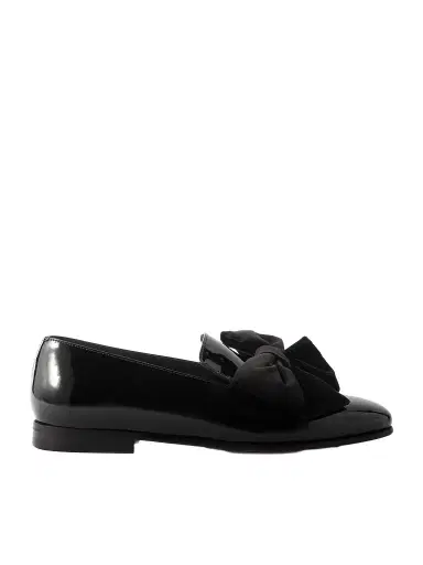 Manolo Blahnik Janser Velvet-Trimmed Patent-Leather Loafers - Men | Thumbnail 1 Manolo Blahnik Janser Velvet-Trimmed Patent-Leather Loafers - Men | Thumbnail 1