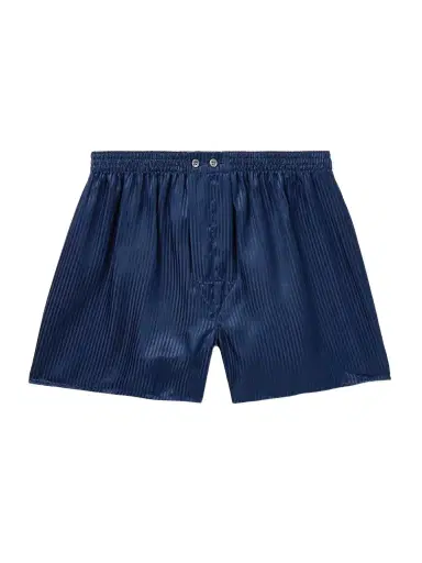 Derek Rose Woburn 8 Striped Silk-Satin Boxer Shorts - Men | Thumbnail 1