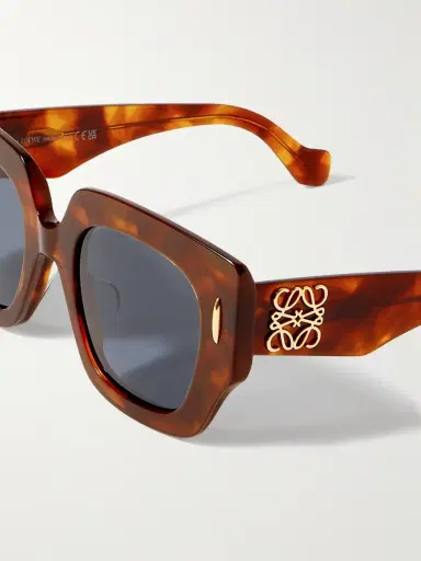 Loewe Anagram Havana Geometric Acetate Sunglasses - Men | Thumbnail 3