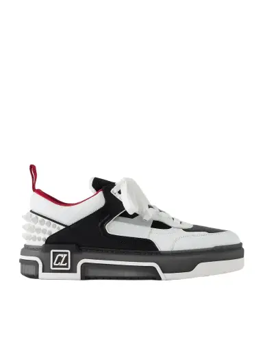Christian Louboutin Astroloubi Spiked Leather and Mesh Sneakers - Men | Thumbnail 1 Christian Louboutin Astroloubi Spiked Leather and Mesh Sneakers - Men | Thumbnail 1