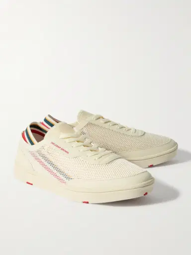 Orlebar Brown Larson Striped Mesh and Canvas Sneakers - Men | Thumbnail 4 Orlebar Brown Larson Striped Mesh and Canvas Sneakers - Men | Thumbnail 4