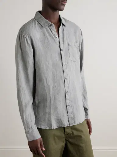 James Perse Garment-Dyed Linen Shirt - Men | Thumbnail 3