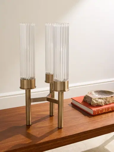 Soho Home Catcliffe Gold-Tone and Glass Candelabra - Men | Thumbnail 2