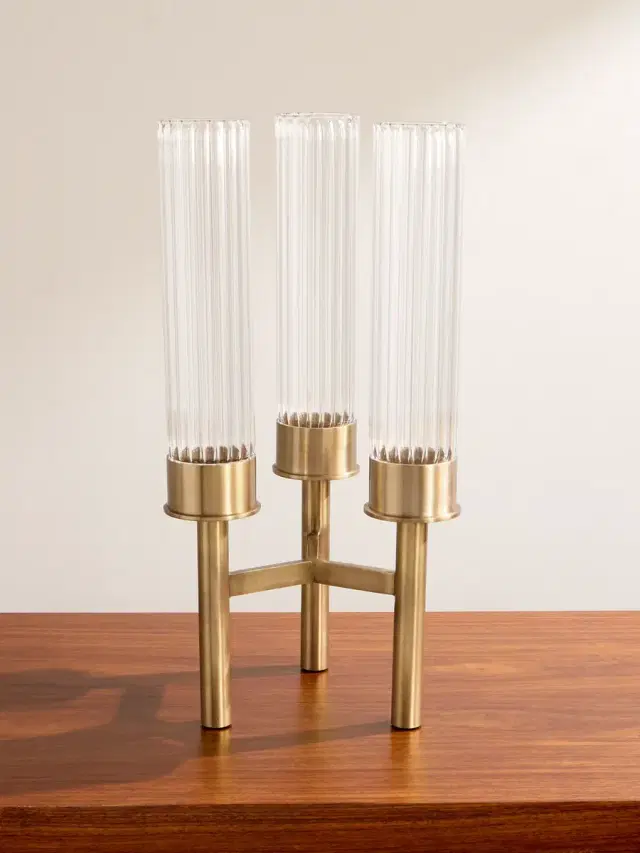Soho Home Catcliffe Gold-Tone and Glass Candelabra - Men