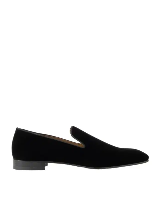Christian Louboutin Dandelion Grosgrain-Trimmed Velvet Loafers - Men