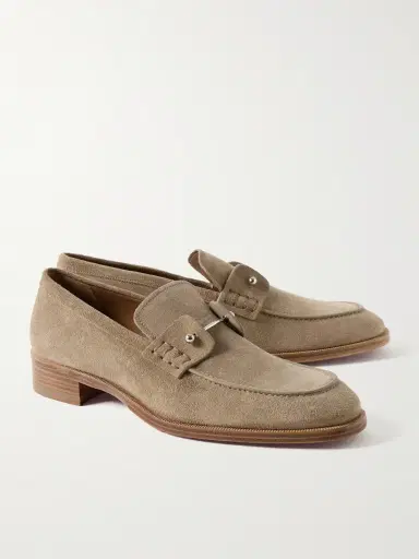 Christian Louboutin Chambelimoc Suede Loafers - Men | Thumbnail 4