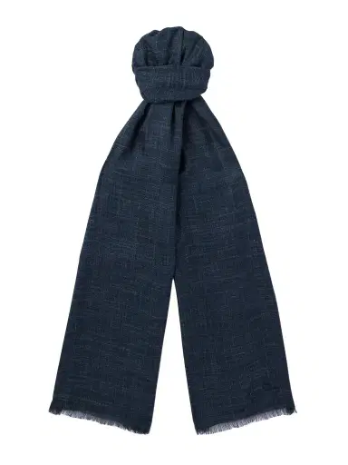 Loro Piana Mitoku Logo-Embroidered Slub Silk and Linen-Blend Scarf - Men | Thumbnail 1 Loro Piana Mitoku Logo-Embroidered Slub Silk and Linen-Blend Scarf - Men | Thumbnail 1