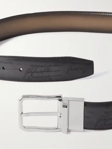 Berluti Versatile 3.5cm Reversible Scritto Venezia Leather Belt - Men | Thumbnail 2 Berluti Versatile 3.5cm Reversible Scritto Venezia Leather Belt - Men | Thumbnail 2