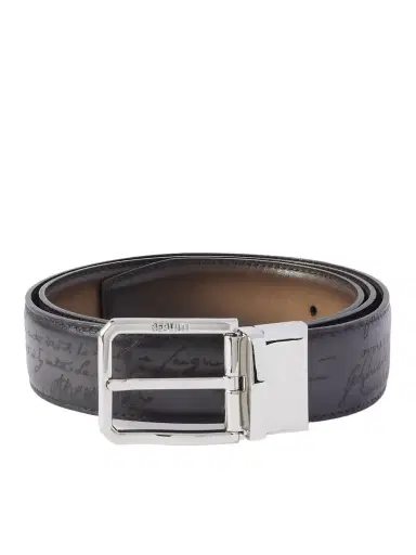 Berluti Versatile 3.5cm Reversible Scritto Venezia Leather Belt - Men | Thumbnail 1 Berluti Versatile 3.5cm Reversible Scritto Venezia Leather Belt - Men | Thumbnail 1